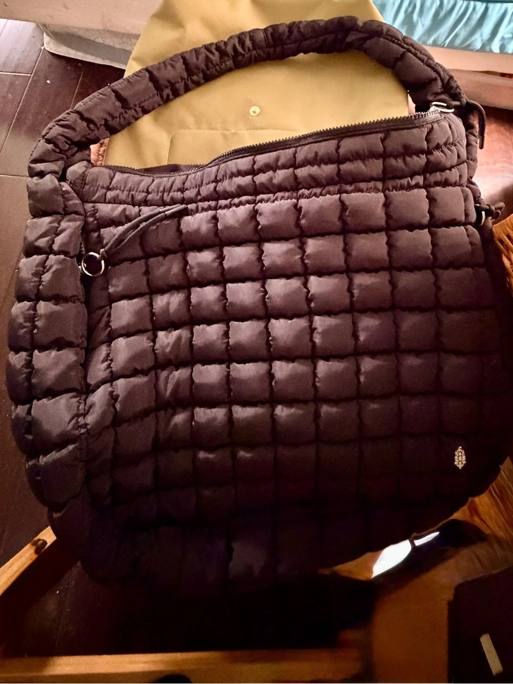 Free People Quilted Carryall-Black - Picture 2 of 3